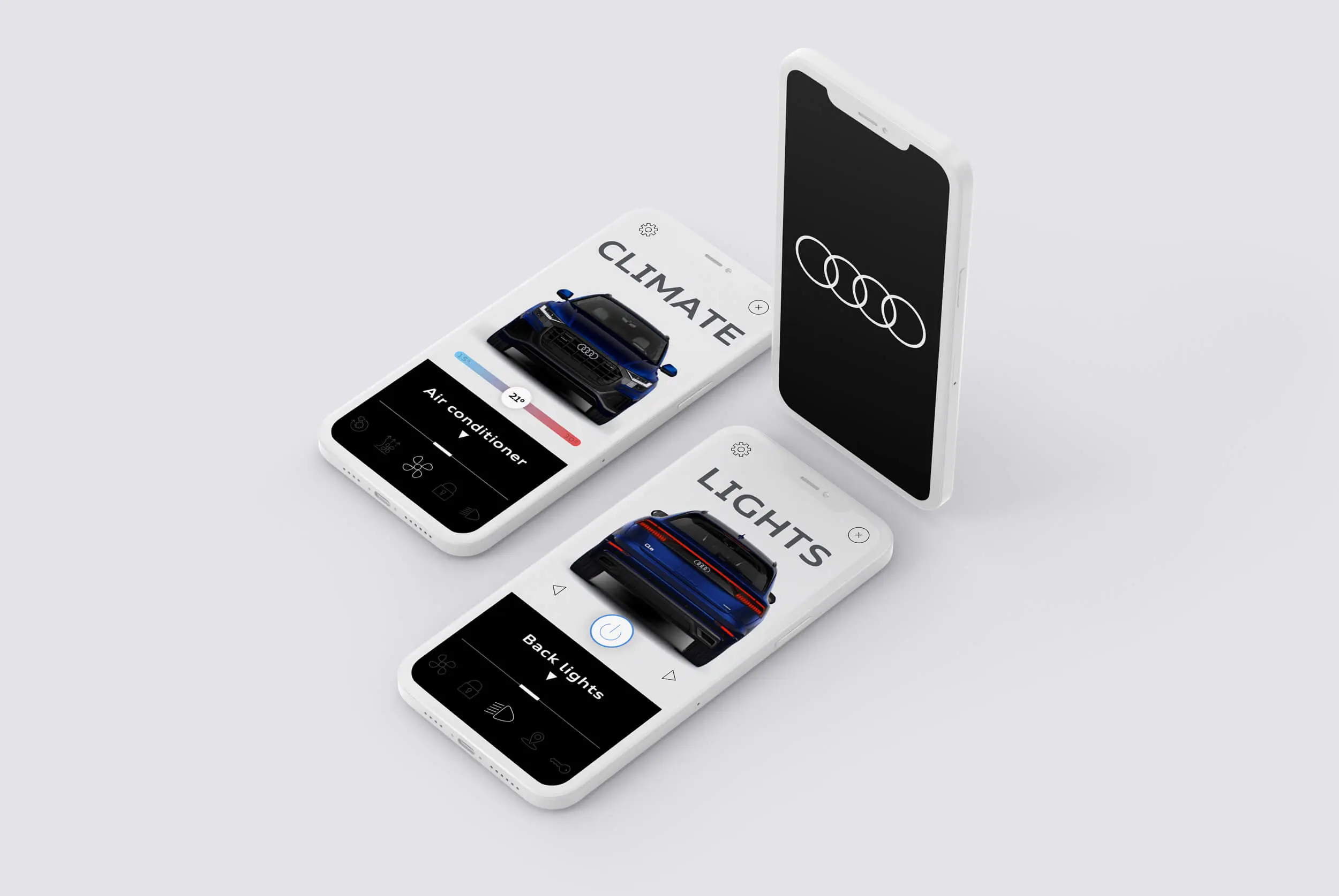 Plusieurs écrans de l'application